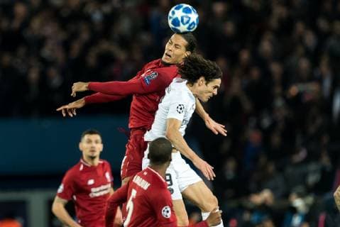 (L-R) Virgil van Dijk of Liverpool FC, Edinson Cavani of Paris Saint-Germain during the UEFA Champions League group C match between Paris St Germain and Liverpool FC at the Parc des Princes on November 28, 2018 in Paris, France UEFA Champions League 2018 2019 xVIxVIxImagesx xGerritxvanxKeulenxIVx 12919667