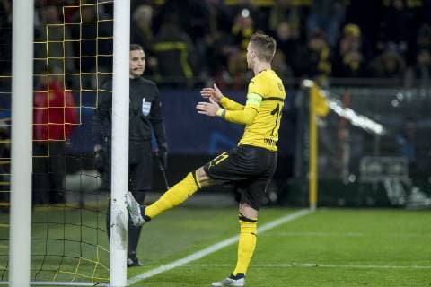 Football UEFA Champions League CL Season 2018 2019 5 Matchday Borussia Dortmund Club Bruges in Dortmund North Rhine-Westphalia Dortmunds Marco Reus is annoyed after an awarded goal chance UEFA REGULATIONS PROHIBIT ANY USE OF PHOTOGRAPHS AS IMAGE SEQUENCES AND OR QUASI VIDEO Copyright: xKirchner DavidxInderliedx