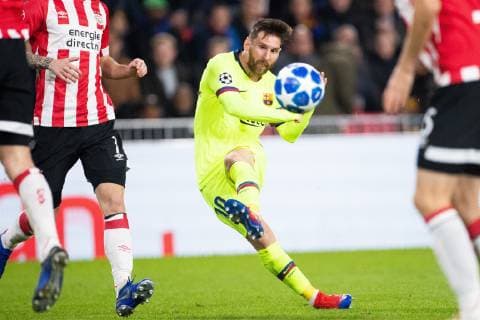 Lionel Messi of FC Barcelona Barca during the UEFA Champions League group C match between PSV Eindhoven and FC Barcelona at the Phillips stadium on November 28, 2018 in Eindhoven, The Netherlands UEFA Champions League 2018 2019 xVIxVIxImagesx xTomxBodexMultimediaxIVx 12919822