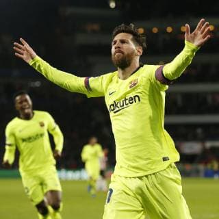 EINDHOVEN, Philips Stadium, PSV - Barcelona , football, Champions League, season 2018-2019 , 28-11-2018, Barcelona player Lionel Messi celebrating the 0-1. PSV - Barcelona  x2652592x