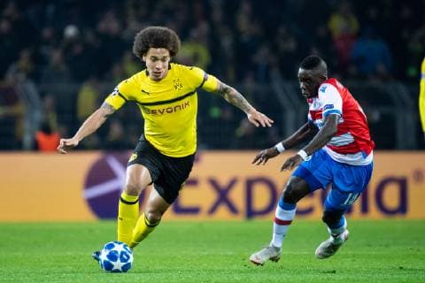 28 11 2018 xkvx Football UEFA Champions League Borussia Dortmund Club Bruegge emspor v l Axel Witsel BVB Borussia Dortmund Marvelous Nakamba Club Bruegge DFL DFB REGULATIONS PROHIBIT ANY USE OF PHOTOGRAPHS as IMAGE SEQUENCES and or QUASI VIDEO Dortmund