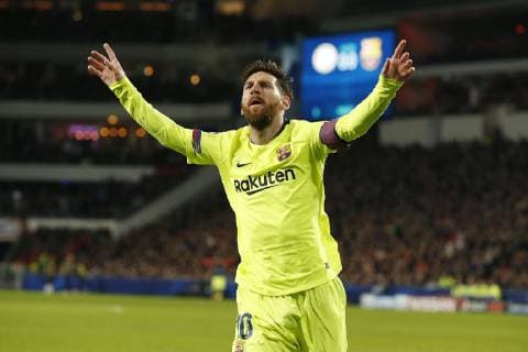 EINDHOVEN, Philips Stadium, PSV - Barcelona , football, Champions League, season 2018-2019 , 28-11-2018, Barcelona player Lionel Messi celebrating the 0-1. PSV - Barcelona  x2652670x