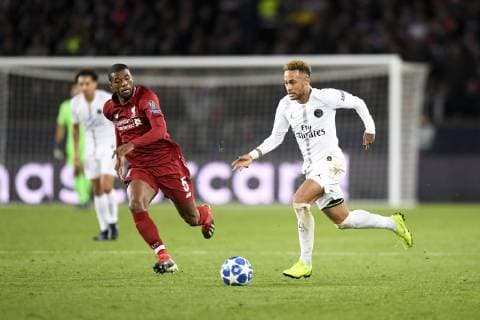 10 NEYMAR JR (PSG) - 05 GEORGINIO WIJNALDUM (LIV) FOOTBALL : Paris SG vs Liverpool - Ligue des Champions - 28 11 2018 AnthonyBIBARD FEP Panoramic 