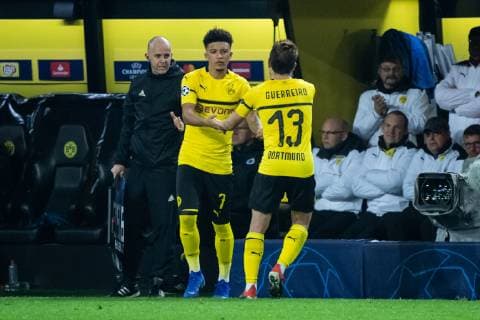 28 11 2018 xkvx Football UEFA Champions League Borussia Dortmund Club Bruegge emspor v l Jadon Sancho BVB Borussia Dortmund Raphael Guerreiro BVB Borussia Dortmund DFL DFB REGULATIONS PROHIBIT ANY USE OF PHOTOGRAPHS as IMAGE SEQUENCES and or QUASI VIDEO Dortmund