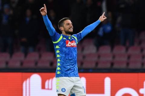As Napoli 28 11 2018 - Champions League Napoli-Stella Rossa foto Antonello Sammarco Image nella foto: esultanza gol Dries Mertens 