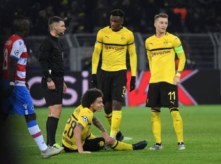 28 11 2018 Soccer UEFA Champions League Season 2018 2019 Preliminary Round 5 Matchday Borussia Dortmund Club Bruegge v re Marco Reus Borussia Dortmund Dan Axel Zagadou Borussia Dortmund Axel Witsel Borussia Dortmund Team2