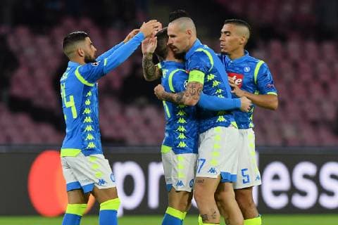 As Napoli 28 11 2018 - Champions League Napoli-Stella Rossa foto Antonello Sammarco Image nella foto: esultanza gol Dries Mertens 