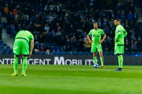 Portugal Porto 28 11 2018 UEFA Champions League 2018 19 Season Preliminary Group Stage Group D 5 Matchday FC Porto FC Schalke 04 Franco Di Santo S04 Omar Mascarell S04 after goal DeFodi048