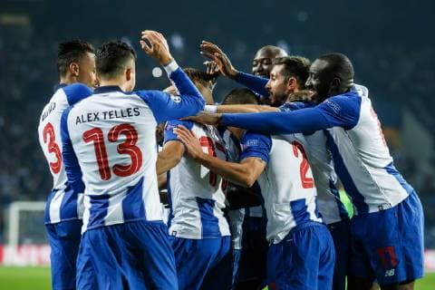 Portugal Porto 28 11 2018 UEFA Champions League 2018 19 Season Preliminary Group Phase Group D 5 Matchday FC Porto FC Schalke 04 cheering goal cheering for Jesus Corona FCP after the goal to 3 1 DeFodi048