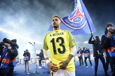 joie des joueurs du PSG en fin de match NEYMAR JR (PSG) FOOTBALL : PSG vs FC Liverpool - Ligue des Champions UEFA - Paris - 28 11 2018 JBAutissier Panoramic 