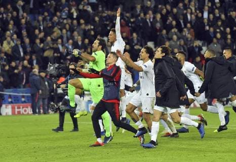 Joie de Paris Buffon FOOTBALL : Paris Saint Germain vs Liverpool - Ligue des Champions - 28 11 2018 MAO Panoramic 