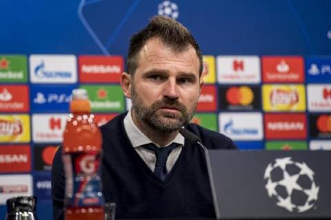 Football UEFA Champions League CL Season 2018 2019 5 Matchday Borussia Dortmund Club Bruges in Dortmund North Rhine-Westphalia Bruges Coach Ivan Leko addresses journalists UEFA REGULATIONS PROHIBIT ANY USE OF PHOTOGRAPHS AS IMAGE SEQUENCES AND OR QUASI VIDEO Copyright: xKirchner DavidxInderliedx