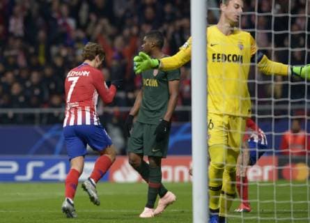 November 28, 2018 - Madrid, Madrid, Spain - Antoine Griezmann of Atletico de Madrid celebrates after the goal during a match between Atletico de Madrid vs Monaco for UEFA Champions League 2018-2019 at Wanda Metropolitano Stadium on November 28, 2018 in Madrid, Spain. Club Atletico de Madrid v AS Monaco - UEFA Champions League Group A  - ZUMAn230 20181128_zaa_n230_471 Copyright: xPatricioxRealpex