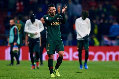 MADRID, SPAIN - NOVEMBER 28: Radamel Falcao of AS Monaco reacts at the end of the game during the Group A match of the UEFA Champions League between Club Atletico de Madrid and AS Monaco at Estadio Wanda Metropolitano on November 28, 2018 in Madrid, Spain. (Photo by David Aliaga) SPO, SOC, FOC  Copyright: xDavidxAliaga