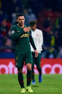 MADRID, SPAIN - NOVEMBER 28: Radamel Falcao of AS Monaco reacts at the end of the game during the Group A match of the UEFA Champions League between Club Atletico de Madrid and AS Monaco at Estadio Wanda Metropolitano on November 28, 2018 in Madrid, Spain. (Photo by David Aliaga) SPO, SOC, FOC  Copyright: xDavidxAliaga