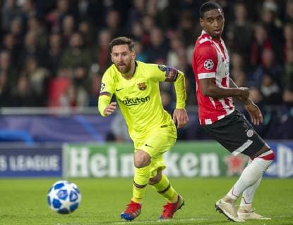 November 28, 2018 - Eindhoven, Netherlands - Lionel Messi of Barcelona during the UEFA Champions League Group B match between PSV Eindhoven and FC Barcelona Barca at Philips Stadium in Eindhoven, Netherlands on November 28, 2018 PSV v FC Barcelona - UEFA Champions League Group B  - ZUMAn230 20181128_zaa_n230_519 Copyright: xAndrewxSurmax