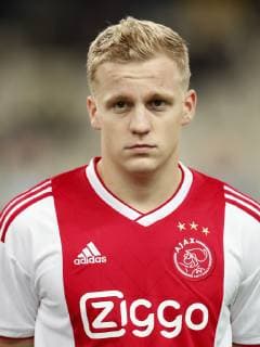 Donny van de Beek of Ajax during the UEFA Champions League group E match between AEK FC and Ajax Amsterdam at the OAKA Spyros Louis on November 27, 2018 in Athens, Greece UEFA Champions League 2018 2019 xVIxVIxImagesx xMauricexvanxSteenxIVx 12924983