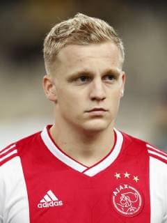 Donny van de Beek of Ajax during the UEFA Champions League group E match between AEK FC and Ajax Amsterdam at the OAKA Spyros Louis on November 27, 2018 in Athens, Greece UEFA Champions League 2018 2019 xVIxVIxImagesx xMauricexvanxSteenxIVx 12925005
