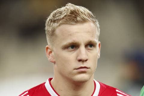 Donny van de Beek of Ajax during the UEFA Champions League group E match between AEK FC and Ajax Amsterdam at the OAKA Spyros Louis on November 27, 2018 in Athens, Greece UEFA Champions League 2018 2019 xVIxVIxImagesx xMauricexvanxSteenxIVx 12925006