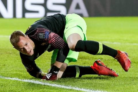 EINDHOVEN, Philips Stadium, PSV - Barcelona , football, Champions League, season 2018-2019 , 28-11-2018 . Barcelona goalkeeper Marc-Andre ter Stegen during the game PSV - Barcelona . PSV - Barcelona  x2653720x
