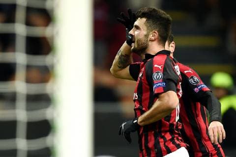 Fußball, EL, AC Mailand - F91 Düdelingen Db Milano 29 11 2018 - Europa League Milan-dudelange foto Daniele Buffa Image nella foto: esultanza gol Patrick Cutrone 