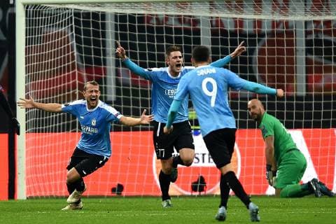 Sport Bilder des Tages Fußball, EL, AC Mailand - F91 Düdelingen Db Milano 29 11 2018 - Europa League Milan-Dudelange foto Daniele Buffa Image nella foto: esultanza gol Dominik Stolz 