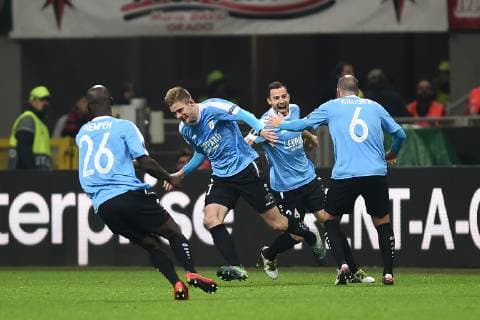Fußball, EL, AC Mailand - F91 Düdelingen Db Milano 29 11 2018 - Europa League Milan-Dudelange foto Daniele Buffa Image nella foto: esultanza gol Dave Turpel 