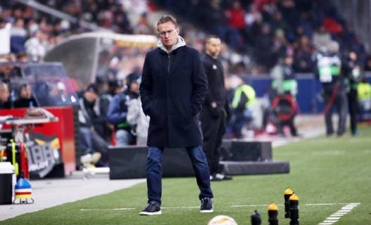 Salzburg RB Leipzig Football Euro League Salzburg 29 11 2018 Red Bull Arena Football UEFA Europa League Group B 5 Matchday FC Red Bull Salzburg vs. RB Leipzig In the picture head coach Ralf Rangnick RB Leipzig According to UEFA guidelines it is forbidden to use photographs taken in the stadium or from the match in the form of sequence pictures or video-like photo sequences or to have them exploited
