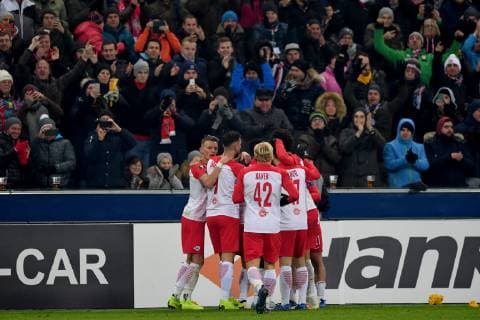 SOCCER - UEFA EL, RBS vs RB Leipzig SALZBURG,AUSTRIA,29.NOV.18 - SOCCER - UEFA Europa League, group stage, Red Bull Salzburg vs RasenBallsport Leipzig. Image shows the rejoicing of RBS. GEPAxpictures xFlorianxErtl