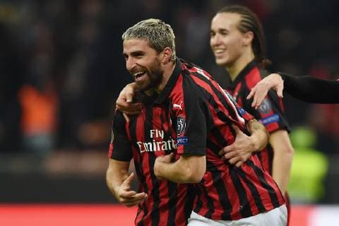 Fußball, EL, AC Mailand - F91 Düdelingen Db Milano 29 11 2018 - Europa League Milan-Dudelange foto Daniele Buffa Image nella foto: esultanza gol Fabio Borini 