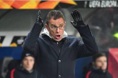 Ralf RANGNICK coach L gestures gives instructions single image cut single motif half figure half figure football Europa League group phase group B 5 matchday FC Salzburg SL RB Leipzig L 1 0 on 29 11 2018 stadium Salzburg