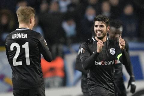 Genk s Alejandro Pozuelo celebrates after scoring during the match between Belgian soccer team KRC Genk and Swedish club Malmo in Malmo, Sweden, Thursday 29 November 2018, on the fifth day of the UEFA Europa League group stage, in group I. YORICKxJANSENS  x05479554x