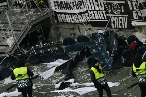 29 11 2018 xmhx Football UEFA Europa League Eintracht Frankfurt Olympique Marseille emspor v l Seats in front of Eintracht Block DFL DFB REGULATIONS PROHIBIT ANY USE OF PHOTOGRAPHS as IMAGE SEQUENCES and or QUASI VIDEO Frankfurt am Main