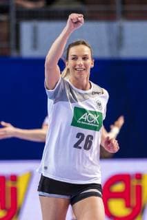 Brest France 01 December 2018 EHF EM 2018 Women Norway vs. Germany Angie Geschke Germany Oldenburg Jubel Freude Emotion Torjubel Torschuetze Torschütze Brest Arena Brest France