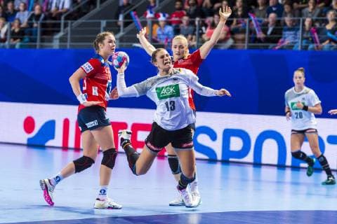 Brest France 01 December 2018 EHF EM 2018 Women Norway vs Germany Julia Behnke Germany Metzingen Brest Arena Brest France