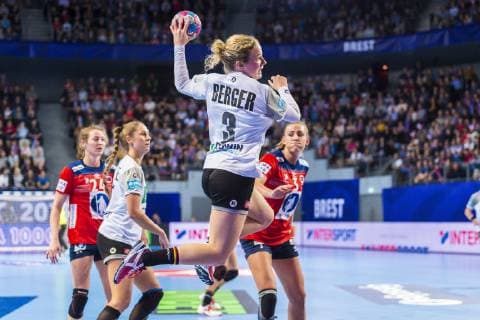 Brest France 01 December 2018 EHF EM 2018 Women Norway vs. Germany Amelie Berger Germany Leverkusen Brest Arena Brest France