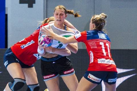 Brest France 01 December 2018 EHF EM 2018 Women Norway vs. Germany Xenia Smits Germany Metz Malin Aune Norway Brest Arena Brest France
