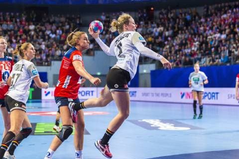 Brest France 01 December 2018 EHF EM 2018 Women Norway vs. Germany Amelie Berger Germany Leverkusen Brest Arena Brest France