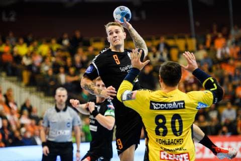 Handball, CL, IFK Kristianstad - Rhein-Neckar Löwen 181201 Kristianstads Tore Stig Moen Nilsen under handbollsmatchen i Champions League mellan IFK Kristianstad och Rhein Neckar Löwen den 1 december 2018 i Kristianstad.  Copyright: AvdoxBilkanovic BB181201AB045