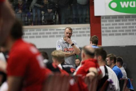 Heiner Bueltmann Coach HSG Nordhorn Lingen TuS N Luebbecke vs HSG Nordhorn Lingen Handball 2 Bundesliga 01 12 2018 TuS N Luebbecke vs HSG Nordhorn Lingen Handball 2 Bundesliga 01 12 2018 Luebbecke Copyright: xEibner Jan_Strohdiekx EP_JSK