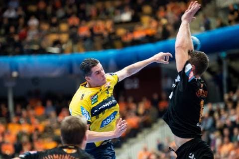 Handball, CL, IFK Kristianstad - Rhein-Neckar Löwen 181201 Rhein-Neckar Löwens Vladan Lipovina under handbollsmatchen i Champions League mellan IFK Kristianstad och Rhein Neckar Löwen den 1 december 2018 i Kristianstad.  Copyright: AvdoxBilkanovic BB181201AB066