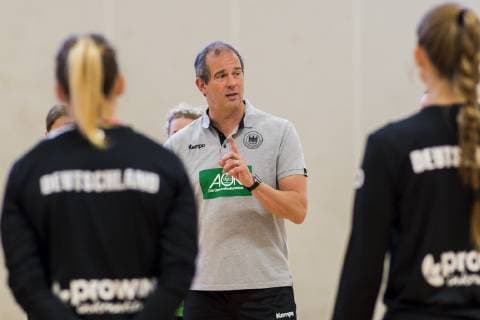 Brest France 02 December 2018 EHF EM 2018 Media Day Reception of the city trainer Henk Groener Germany Brest France