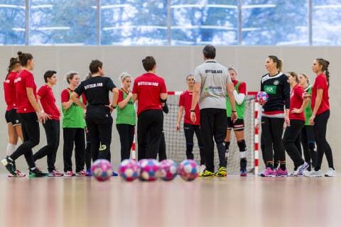 Brest France 02 December 2018 EHF EM 2018 Media Day Reception of the city Training the team of Germany Brest France