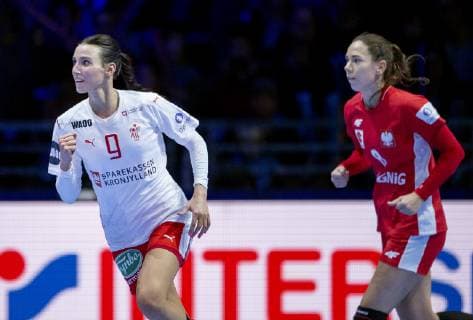 Danmarks Fie Woller efter scoring i kampen mellem Danmark-Polen i Nantes, soendag den 2 december 2018.. , Nantes Denmark  Copyright: Scanpix LiselottexSabroex COP101 spdk20181202-181015-L