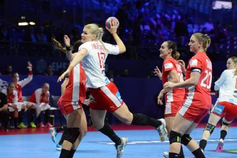 Kathrine Heindahl (Danemark) HANDBALL : Pologne vs Danemark - Euro 2018 Feminin - Nantes - 02 12 2018 RonanHoussin Panoramic 