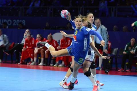 Anna Lagerquist (Suede) HANDBALL : Suede vs Serbie - Euro 2018 Feminin - Nantes - 02 12 2018 RonanHoussin Panoramic 