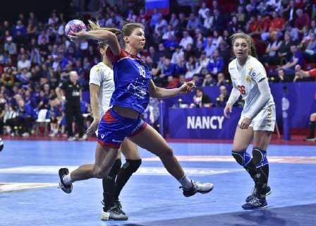 Samokhina Daria HANDBALL : Championnat d Europe Feminin 2018 - Nancy 02 12 2018 - Russie vs Montenegro - 1er Tour MAO Panoramic 