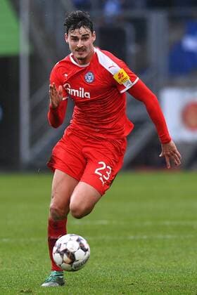 Football 2 Bundesliga 12 Matchday MSV Duisburg Holstein Kiel 02 12 2018 at Schauinsland Reisen Arena Duisburg Janni Serra Kiel DFL regulations prohibit any use of photographs as image sequences and or quasi video xRx