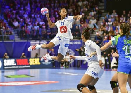 Nze Minko Estelle HANDBALL : Championnat d Europe Feminin 2018 - Nancy 02 12 2018 - France vs Slovenie - 1er Tour MAO Panoramic 