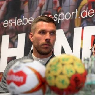 Handball WM 2019 Ambassador Lukas Podolski Press conference Handball is coming home 03 12 2018 Lanxessarena Köln